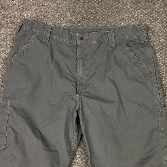 Carhartt Pants Men's 40 x 30 Gray Carpenter Original Dungaree Fit B151 FAT work - Picture 2 of 13